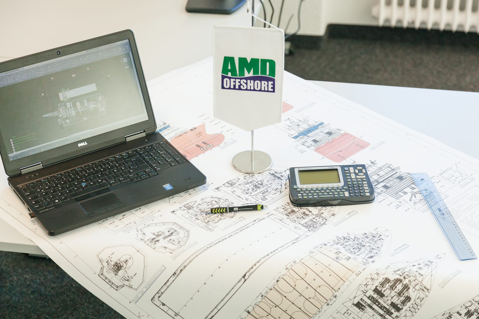 General arrangement plans and CAD work at the AMD Offshore office in Bremen